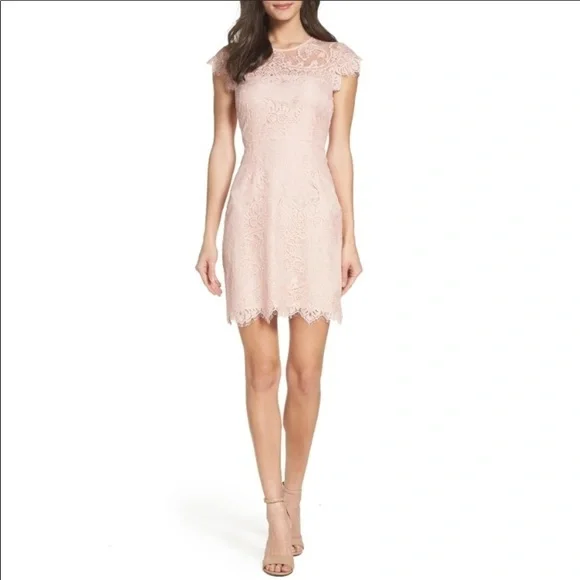 BB Dakota Jayce Lace Shealth Cocktail white Dress - Picture 2 of 12